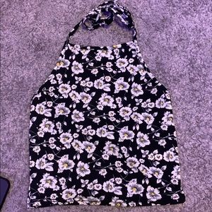 blossom self tie halter top